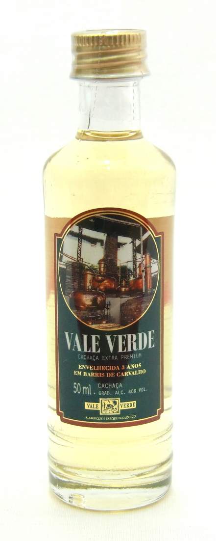 Cachaça Vale Verde Extra Premium 50ml - Cachaças Vale Verde