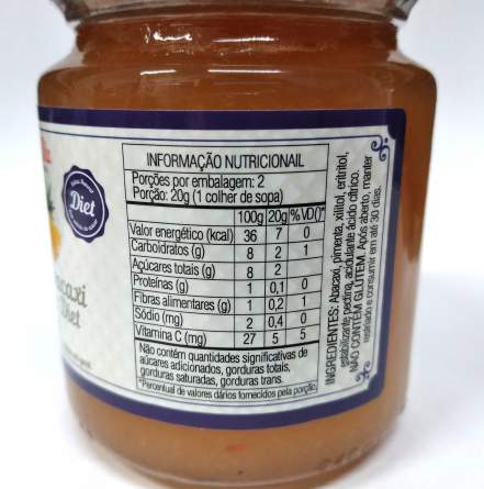 geleia de abacaxi com pimenta diet sabor da ilha 250g